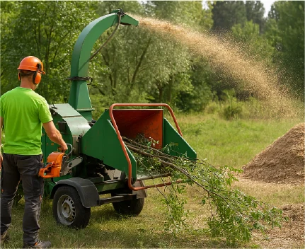 Broyage des déchets végétaux pour leur valorisation